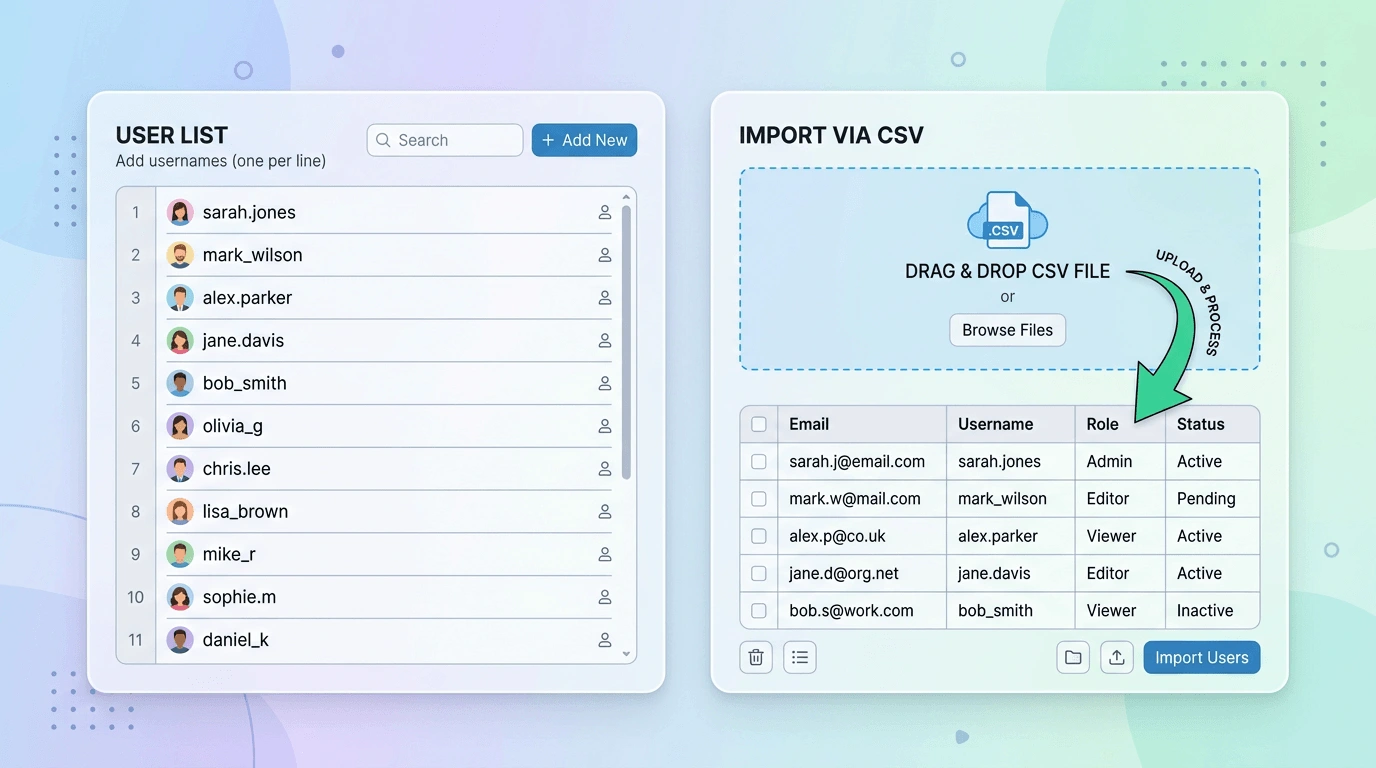 Bulk extract user details for research and outreach